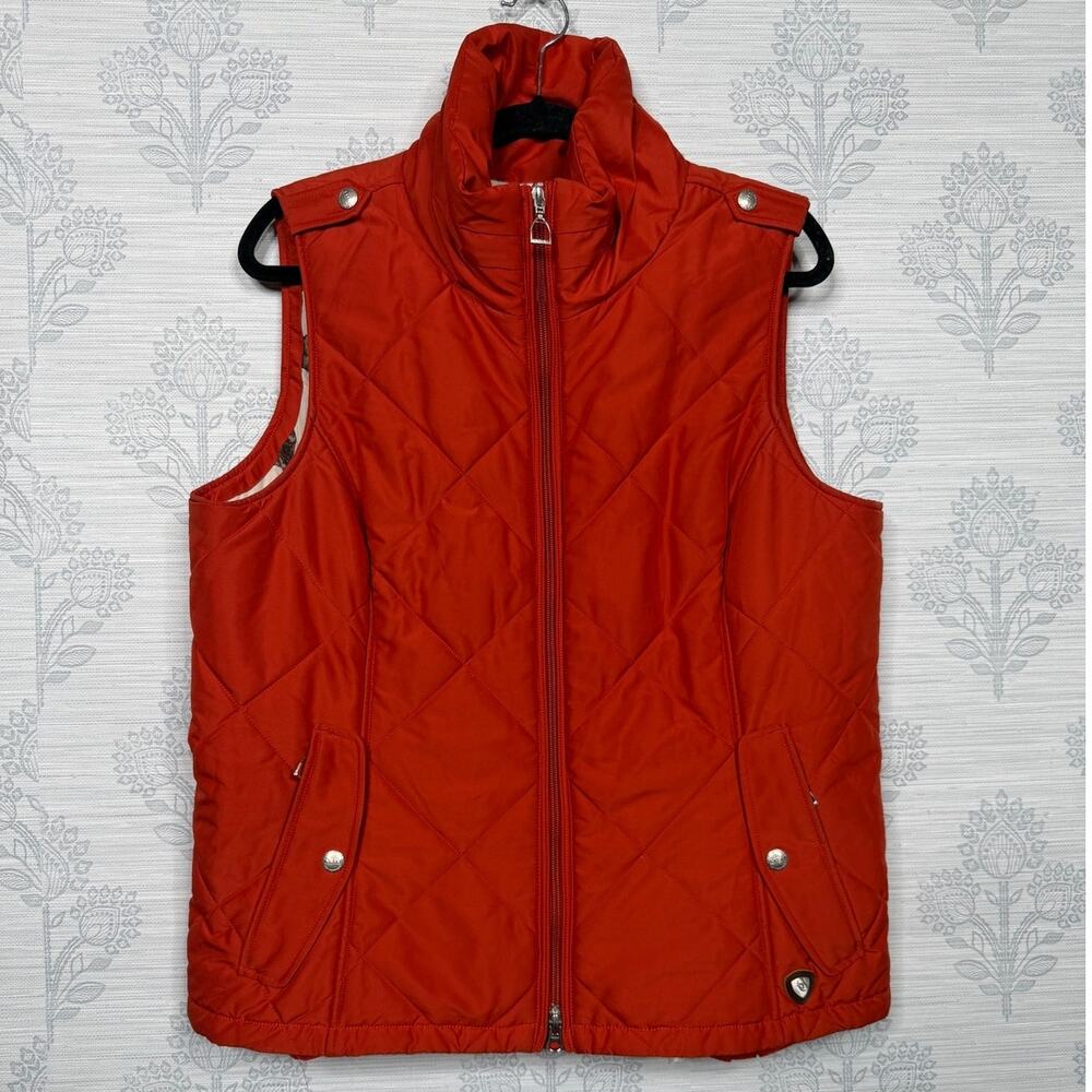 ARIAT Women’s Orange Quilted Vest / Size-XL Tall